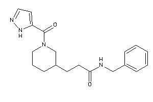 N-benzyl-3-[1-(1H-pyrazole-5-carbonyl)-3-piperidyl]propionamide