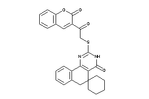 2-[[2-keto-2-(2-ketochromen-3-yl)ethyl]thio]spiro[3,6-dihydrobenzo[h]quinazoline-5,1'-cyclohexane]-4-one