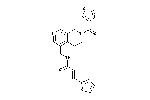 N-[[7-(thiazole-4-carbonyl)-6,8-dihydro-5H-2,7-naphthyridin-4-yl]methyl]-3-(2-thienyl)acrylamide