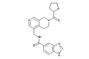 N-[[7-(tetrahydrofuran-2-carbonyl)-6,8-dihydro-5H-2,7-naphthyridin-4-yl]methyl]-1H-benzimidazole-5-carboxamide