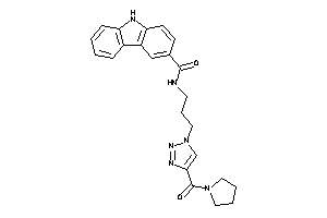 N-[3-[4-(pyrrolidine-1-carbonyl)triazol-1-yl]propyl]-9H-carbazole-3-carboxamide