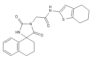 2-(2,5-diketospiro[imidazolidine-4,1'-tetralin]-1-yl)-N-(4,5,6,7-tetrahydrobenzothiophen-2-yl)acetamide