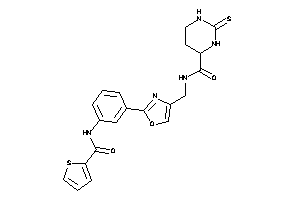 Image of N-[[2-[3-(2-thenoylamino)phenyl]oxazol-4-yl]methyl]-2-thioxo-hexahydropyrimidine-4-carboxamide