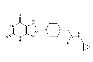 N-cyclopropyl-2-[4-(2,6-diketo-3,7-dihydropurin-8-yl)piperazino]acetamide