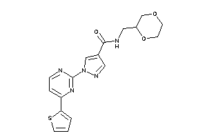 N-(1,4-dioxan-2-ylmethyl)-1-[4-(2-thienyl)pyrimidin-2-yl]pyrazole-4-carboxamide