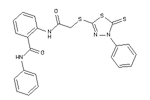 Image of N-phenyl-2-[[2-[(4-phenyl-5-thioxo-1,3,4-thiadiazol-2-yl)thio]acetyl]amino]benzamide