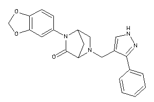 5-(1,3-benzodioxol-5-yl)-2-[(3-phenyl-1H-pyrazol-4-yl)methyl]-2,5-diazabicyclo[2.2.1]heptan-6-one