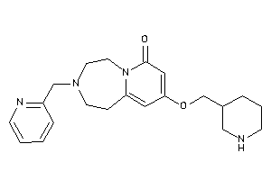 Image of 9-(3-piperidylmethoxy)-3-(2-pyridylmethyl)-1,2,4,5-tetrahydropyrido[2,1-g][1,4]diazepin-7-one
