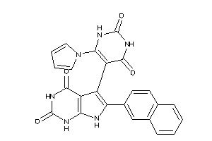 5-(2,4-diketo-6-pyrrol-1-yl-1H-pyrimidin-5-yl)-6-(2-naphthyl)-1,7-dihydropyrrolo[2,3-d]pyrimidine-2,4-quinone