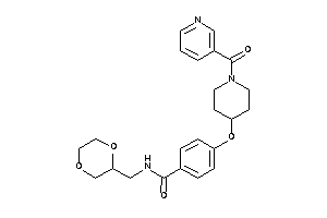 N-(1,4-dioxan-2-ylmethyl)-4-[(1-nicotinoyl-4-piperidyl)oxy]benzamide