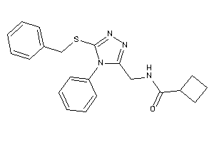 Image of N-[[5-(benzylthio)-4-phenyl-1,2,4-triazol-3-yl]methyl]cyclobutanecarboxamide