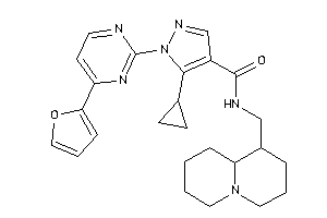 5-cyclopropyl-1-[4-(2-furyl)pyrimidin-2-yl]-N-(quinolizidin-1-ylmethyl)pyrazole-4-carboxamide