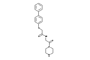Image of N-(2-keto-2-piperazino-ethyl)-2-(4-phenylphenoxy)acetamide