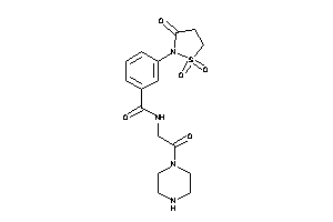 N-(2-keto-2-piperazino-ethyl)-3-(1,1,3-triketo-1,2-thiazolidin-2-yl)benzamide