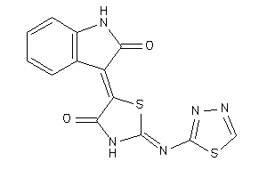 5-(2-ketoindolin-3-ylidene)-2-(1,3,4-thiadiazol-2-ylimino)thiazolidin-4-one