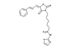 6-(5-cinnamylidene-4-keto-2-thioxo-thiazolidin-3-yl)-N-thiazol-2-yl-hexanamide