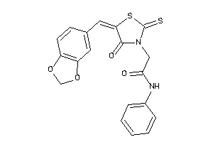 2-(4-keto-5-piperonylidene-2-thioxo-thiazolidin-3-yl)-N-phenyl-acetamide