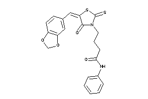 4-(4-keto-5-piperonylidene-2-thioxo-thiazolidin-3-yl)-N-phenyl-butyramide