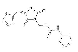 3-[4-keto-5-(2-thenylidene)-2-thioxo-thiazolidin-3-yl]-N-(1,3,4-thiadiazol-2-yl)propionamide