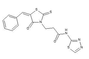 3-(5-benzal-4-keto-2-thioxo-thiazolidin-3-yl)-N-(1,3,4-thiadiazol-2-yl)propionamide