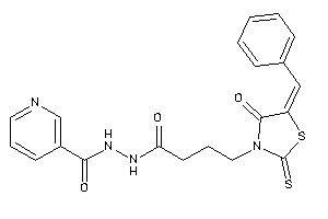 N'-[4-(5-benzal-4-keto-2-thioxo-thiazolidin-3-yl)butanoyl]nicotinohydrazide