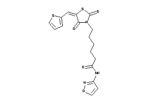 N-isoxazol-3-yl-6-[4-keto-5-(2-thenylidene)-2-thioxo-thiazolidin-3-yl]hexanamide