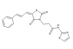 3-(5-cinnamylidene-4-keto-2-thioxo-thiazolidin-3-yl)-N-thiazol-2-yl-propionamide