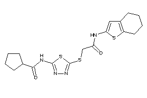 N-[5-[[2-keto-2-(4,5,6,7-tetrahydrobenzothiophen-2-ylamino)ethyl]thio]-1,3,4-thiadiazol-2-yl]cyclopentanecarboxamide