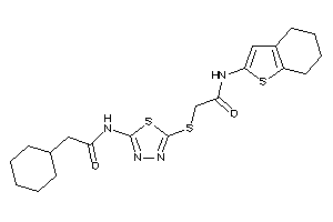 2-[[5-[(2-cyclohexylacetyl)amino]-1,3,4-thiadiazol-2-yl]thio]-N-(4,5,6,7-tetrahydrobenzothiophen-2-yl)acetamide