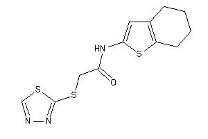 N-(4,5,6,7-tetrahydrobenzothiophen-2-yl)-2-(1,3,4-thiadiazol-2-ylthio)acetamide