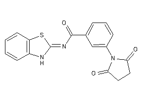 N-(3H-1,3-benzothiazol-2-ylidene)-3-succinimido-benzamide