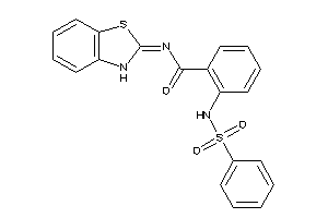 2-(benzenesulfonamido)-N-(3H-1,3-benzothiazol-2-ylidene)benzamide