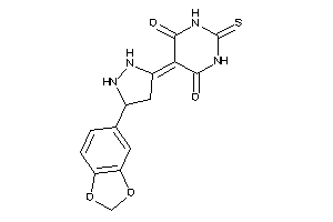 5-[5-(1,3-benzodioxol-5-yl)pyrazolidin-3-ylidene]-2-thioxo-hexahydropyrimidine-4,6-quinone