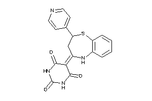 Image of 5-[2-(4-pyridyl)-3,5-dihydro-2H-1,5-benzothiazepin-4-ylidene]barbituric Acid
