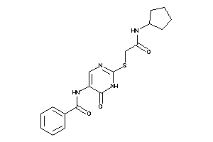 N-[2-[[2-(cyclopentylamino)-2-keto-ethyl]thio]-6-keto-1H-pyrimidin-5-yl]benzamide