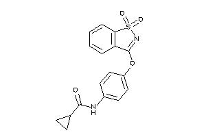 N-[4-[(1,1-diketo-1,2-benzothiazol-3-yl)oxy]phenyl]cyclopropanecarboxamide