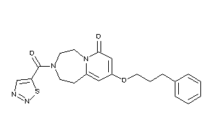 9-(3-phenylpropoxy)-3-(thiadiazole-5-carbonyl)-1,2,4,5-tetrahydropyrido[2,1-g][1,4]diazepin-7-one