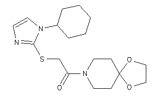 2-[(1-cyclohexylimidazol-2-yl)thio]-1-(1,4-dioxa-8-azaspiro[4.5]decan-8-yl)ethanone