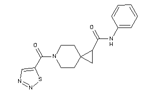 N-phenyl-6-(thiadiazole-5-carbonyl)-6-azaspiro[2.5]octane-2-carboxamide