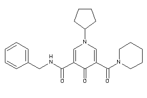 N-benzyl-1-cyclopentyl-4-keto-5-(piperidine-1-carbonyl)nicotinamide