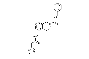 N-[(7-cinnamoyl-6,8-dihydro-5H-2,7-naphthyridin-4-yl)methyl]-2-(3-thienyl)acetamide