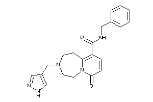N-benzyl-7-keto-3-(1H-pyrazol-4-ylmethyl)-1,2,4,5-tetrahydropyrido[2,1-g][1,4]diazepine-10-carboxamide