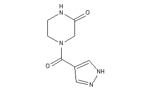 4-(1H-pyrazole-4-carbonyl)piperazin-2-one