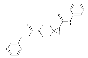 N-phenyl-6-[3-(3-pyridyl)acryloyl]-6-azaspiro[2.5]octane-2-carboxamide