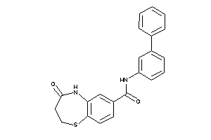 4-keto-N-(3-phenylphenyl)-3,5-dihydro-2H-1,5-benzothiazepine-7-carboxamide