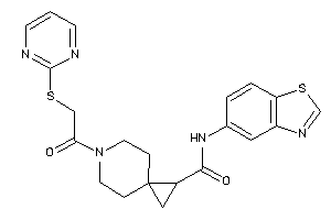 N-(1,3-benzothiazol-5-yl)-6-[2-(2-pyrimidylthio)acetyl]-6-azaspiro[2.5]octane-1-carboxamide