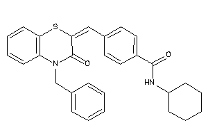 4-[(4-benzyl-3-keto-1,4-benzothiazin-2-ylidene)methyl]-N-cyclohexyl-benzamide