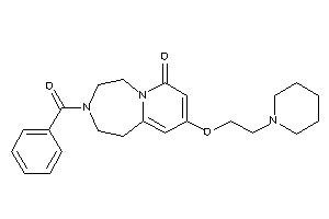 Image of 3-benzoyl-9-(2-piperidinoethoxy)-1,2,4,5-tetrahydropyrido[2,1-g][1,4]diazepin-7-one