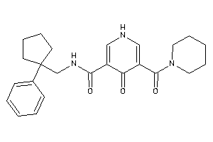 4-keto-N-[(1-phenylcyclopentyl)methyl]-5-(piperidine-1-carbonyl)-1H-pyridine-3-carboxamide