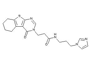 N-(3-imidazol-1-ylpropyl)-3-(4-keto-5,6,7,8-tetrahydrobenzothiopheno[2,3-d]pyrimidin-3-yl)propionamide